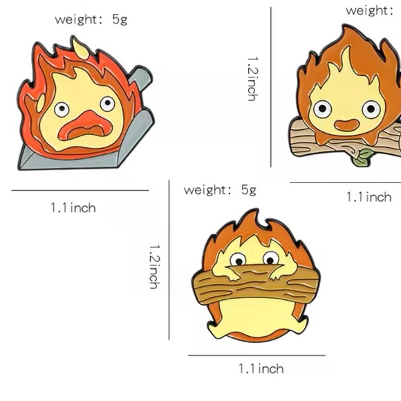 Fire Demon Cassifah Enamel Pins Anti-war Anime Cute Pin - Picture 5 of 8